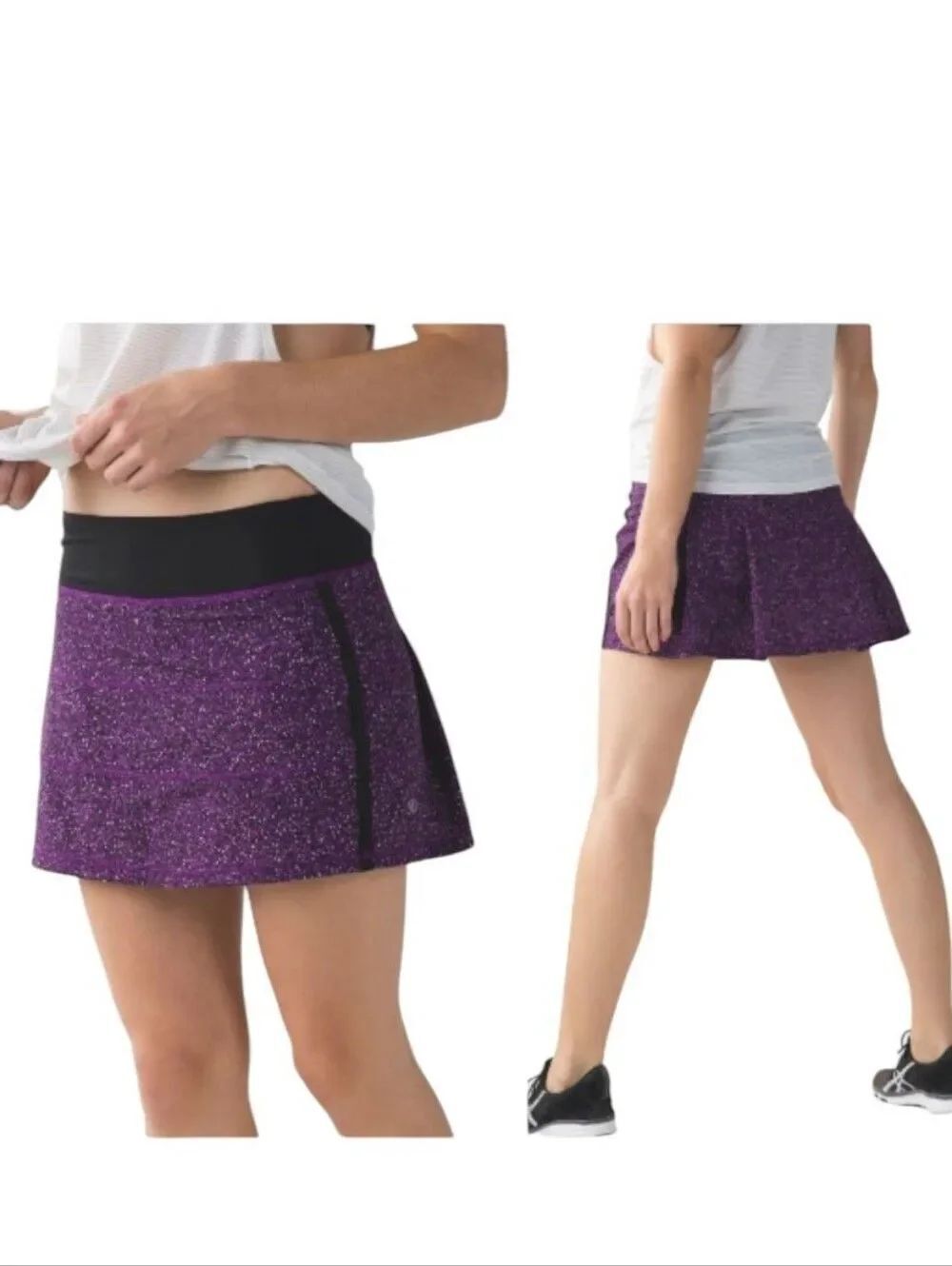 Lululemon Pace Rival Skirt Purple Flashback Static Powdered Rose Tender Violet 6